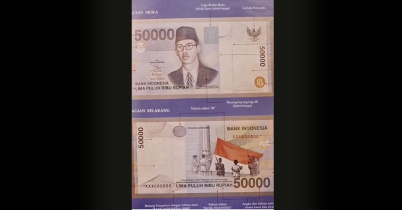Fakta Sejarah Pecahan Uang 50Ribu Rupiah